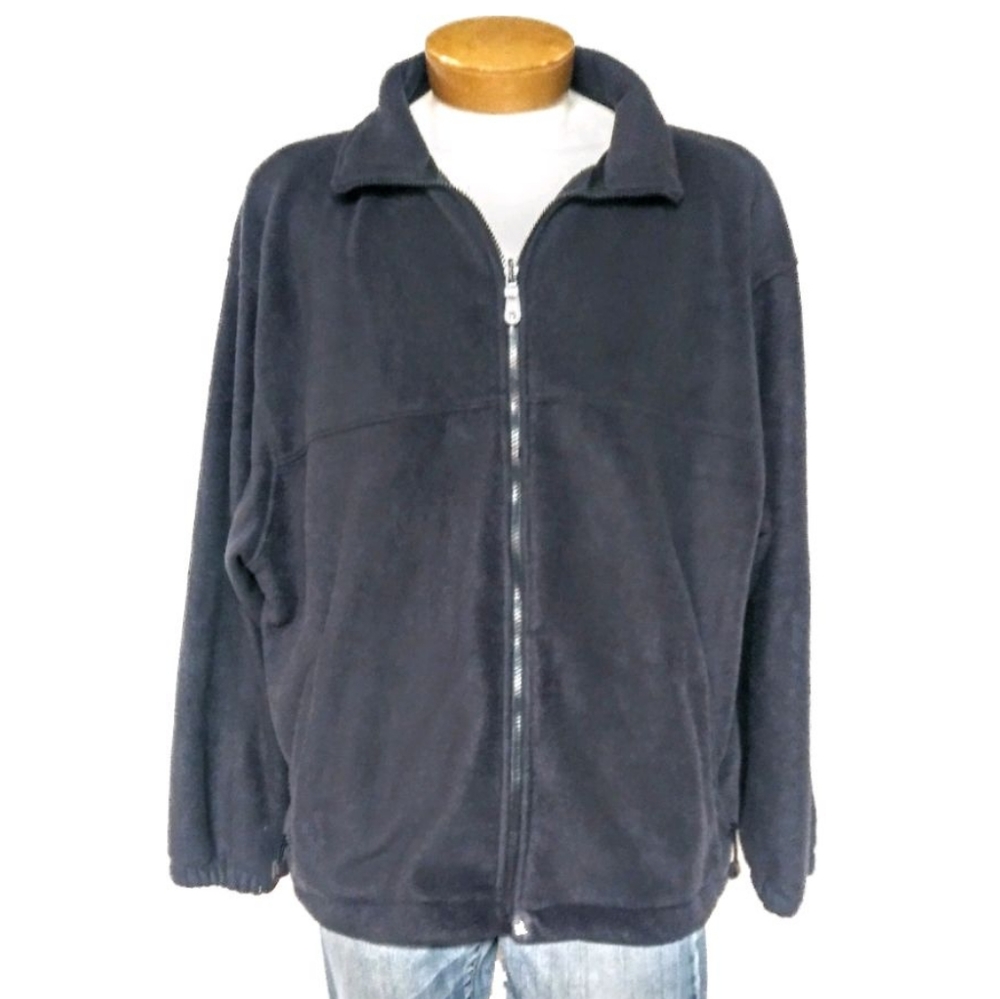 Baru Sports Gray Fleece Long Sleeve Jacket Sz 2XL